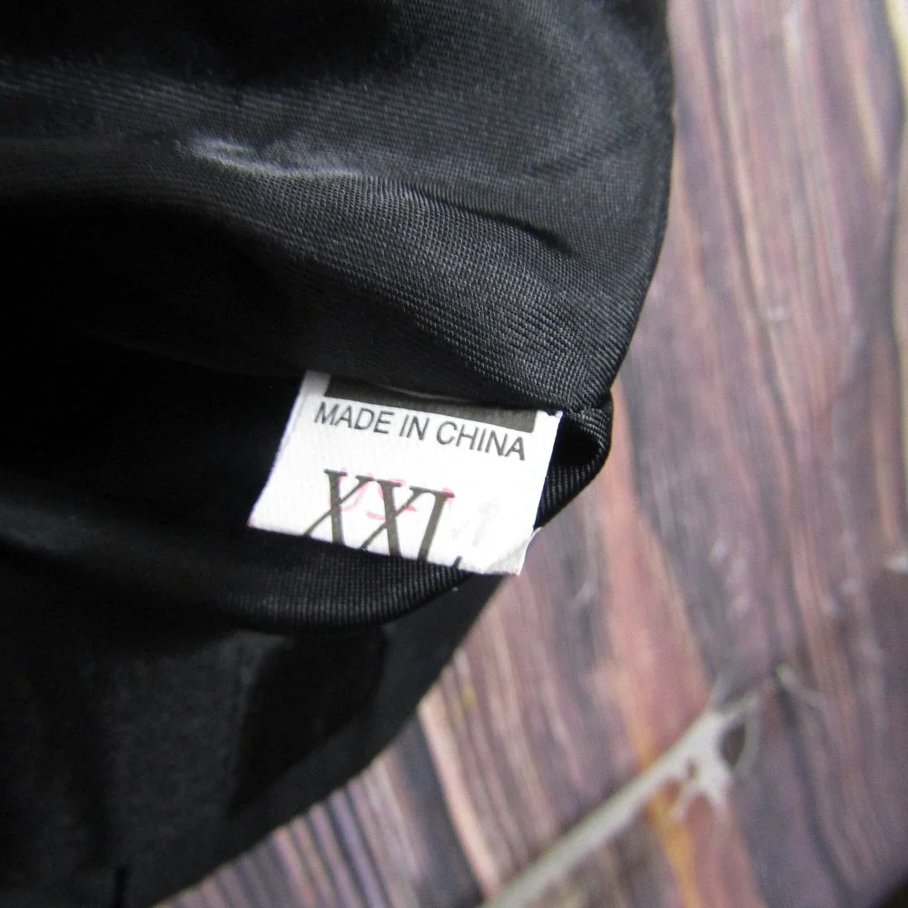 Suit Vest Mens XXL Black Four Button Adjustable Cinch Waistcoat Wedding